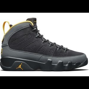 Jordan 9 Retro Dark Charcoal University Gold
